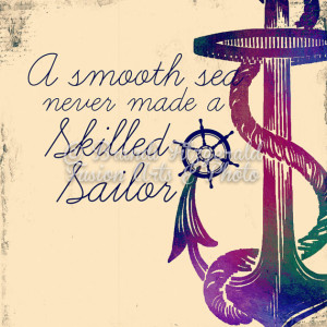 Smooth Sea Skilled Sailor Quote Beach House Nautical Decor Choose ...