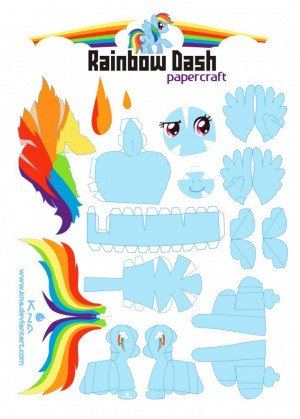 Rainbow Dash – My Little Pony – Papercraft