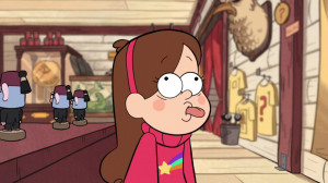 S1e1 mabel sticking out tongue