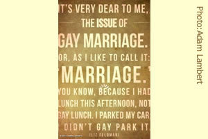 ... gay marriage, singers Adam Lambert and Lady Gaga tweet their support