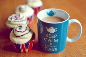 cake, coffee, cupcake, drink, food, keep calm