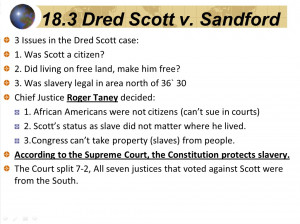 Dred Scott Vs Sanford Case