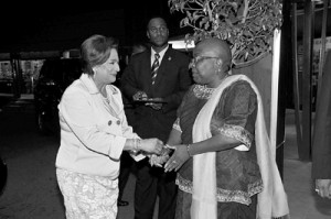 flashback prime minister kamla persad bissessar greets former minister ...