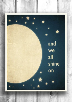 Moon and Stars Typographic print Inspirational by HappyLetterShop, $20 ...