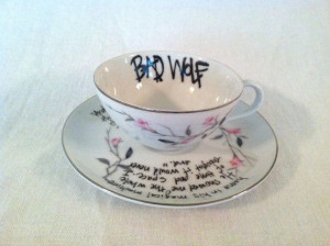 Doctor Who BAD WOLF Vintage Teacup and Saucer - 