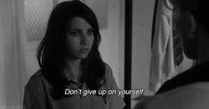 gif lost girl people quote Black and White life depressed depression ...