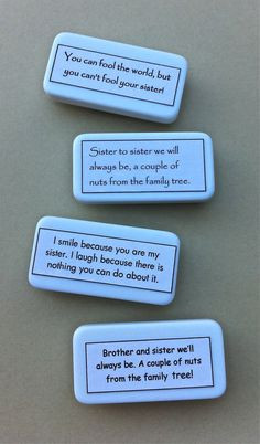Domino Sister Brother Quote Magnet Gift Made in USA by YatsDomino