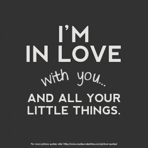 in love with you and all your little things cute love quotes