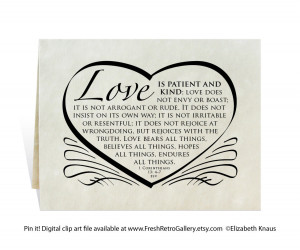 Love is patient and kind Bible verse for wedding or home decor ...
