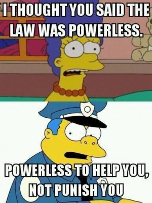Funny Simpsons’ Moment: The Law Is Powerless