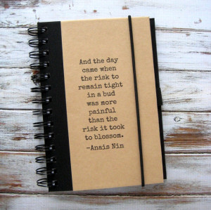 Journal Notebook Anais Nin Quote Blank Book Diary Handmade Zany 42