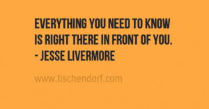 Jesse Livermore - Trading Quote - Knowing