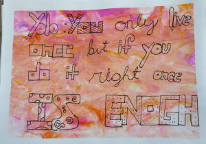 Another art camp goodie - hand lettered quotes!