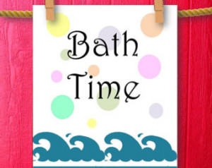 Kids Bath Time Ocean Bathroom Decor Bathroom Accessories Sign ...