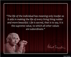 The life of an individual has meaning only insofar as it aids in ...