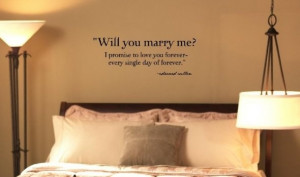 Will you marry me wall quote - from the movie Twilight