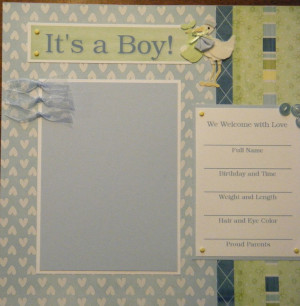 Baby Boy Premade Scrapbook Pages 20 12x12 WOW GREAT GIFT 4 MOM