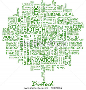 BIOTECH. Word collage on white background. Vector illustration ...