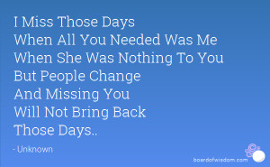 miss those days quotes