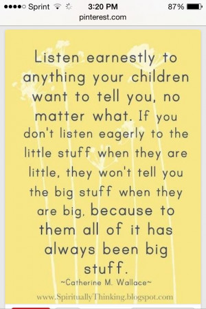 Quote about listening to children.