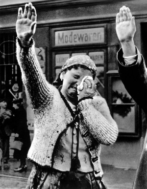 Woman in the Sudetenland weeping upon the annexation of the territory ...