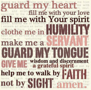 Should be our daily prayer.