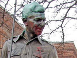 ... vandalized the statue of iconic Sheriff Andy Taylor and his son, Opie
