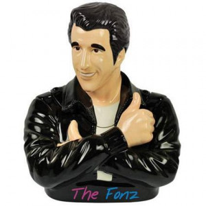 ... cookie jar features the fonz from the hit television series happy days