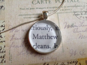Matthew Book Quote Pendant Inspired by the All Souls Trilogy, A ...