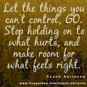 Letting things go
