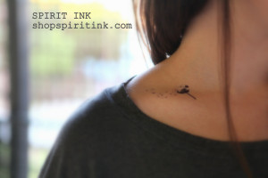 Feather Tattoo With Quote Inside Ink temporary tattoos