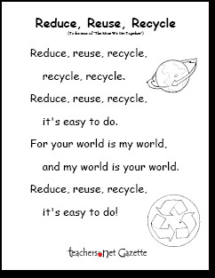 Reduce, Reuse, Recycle song