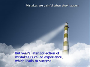 Inspirational Wallpaper on Success and Mistakes