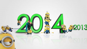 Happy New Year 2014 Minions HD Wallpaper #6125