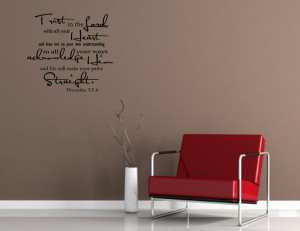 Vinyl wall words quotes and sayings Trust in the Lord by vinylsay