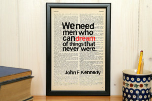 Custom quote print on framed vintage dictionary page, book art ...
