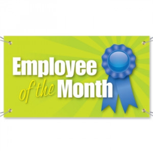 Employee of the Month Vinyl Banners