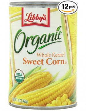 Libby's Organic Whole Kernel Sweet Corn, 15-Ounce Cans (Pack of 12 ...