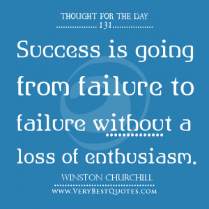 Thought For The Day on success and enthusiasm