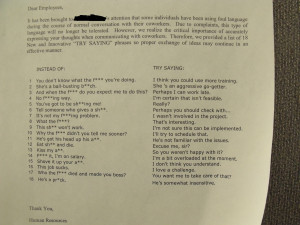 New Office Policies On Proper Language Etiquette