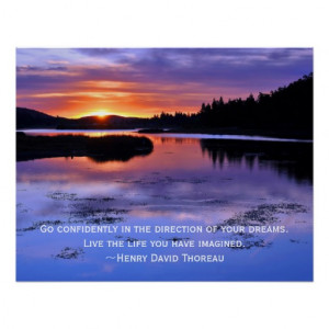 Thoreau quote and Big Bear Sunrise Posters