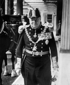 churchill joining the queen s coronation procession