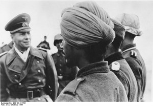 Field Marshal Erwin Rommel inspecting an Indian volunteer unit in ...