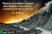 whenever an earthquake or tsunami