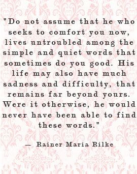 rainer maria rilke - Thank you for reminding me of exactly what I ...