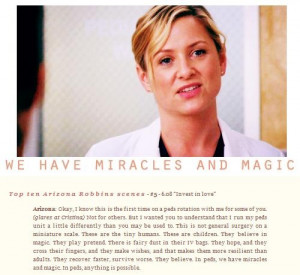 Arizona Robbins (to the other doctors in Grey’s Anatomy: Invest in ...