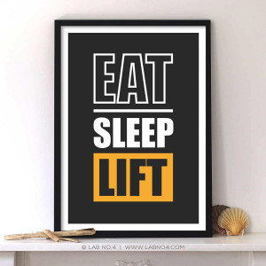 Daily Workout Quotes - Gym Motivational Quotes Typography Print Poster