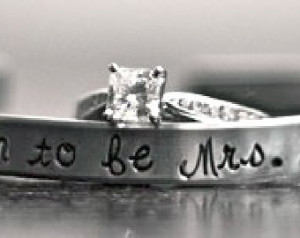 Soon to be Mrs. (any name here) bride, custom SKINNY hand stamped cuff ...