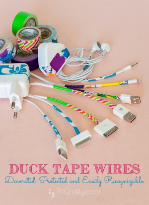 Duck Tape Wires: Decorated, Protected and Easily RecognizableDuck Tape ...