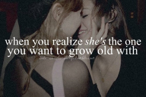 when you realize she's the one you want to grow old with | Tumblr